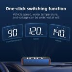 Heads up Display for Cars Car HUD M4, Digital Speedometer for Car OBD2 Speedometer with Speed, Voltage, Water Temperature, etc., Suitable for Some Vehicles' speedometers after 2009 - Image 4