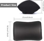 Aukee Car Headrest Pillow with Genuine Leather Cover Memory Foam Neck Cushion with 4 Extension Straps Adjuatable and Comfortable for Driving Home Office Black (Pack of 2) - Image 9