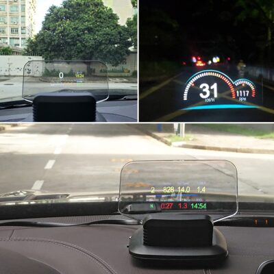 Car HUD, Head Up Display, OBD2 Gauge Display, C1 OBD2 and GPS LED OBD Car HUD Head up Display Speedometer Projector System Diagnostic Tool - Image 3