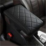 Car Center Console Pad, Anti-Scratch Memory Foam Vehicle Armrest Seat Storage Box Cover, Soft Comfortable Automotive Console Protection Cushion, Universal for SUV Sedan Truck (Black)