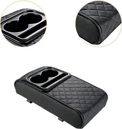 Car Armrest Cushion Center Console Armrest Pillow Simple Assembly Replace Leather Lightweight Interior Organizer - Image 3