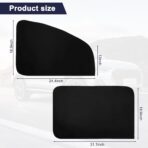 Ovege Car Window Shades Magnetic - Side Window Sun Shade Car Curtain Suedette UV Protection Privacy Baby Suction Magnetic －Front&Back 4pcs - Image 7