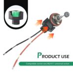 H11 H8 881 Female Adapters Wiring Harness Sockets, 4-Inch Wire Pigtails for Fog Lights Retrofit, Fog Light Socket Modification Connector, Universal for Most Cars (Black) - Image 3