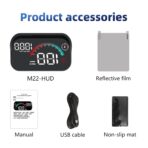 ARTILAURA Windshield GPS Speedometer Head Up Display HUD 3.5 Inches Digital GPS Speedometer Smart Gauge Overspeed,Compass, Mileage for Most Car Vehicles - Image 7