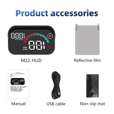 ARTILAURA Windshield GPS Speedometer Head Up Display HUD 3.5 Inches Digital GPS Speedometer Smart Gauge Overspeed,Compass, Mileage for Most Car Vehicles - Image 7