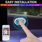 4Pcs LED Interior Car Lights Wireless with Remote, Portable USB Rechargeable Car Interior Led Night Light for Car Decor - Image 4