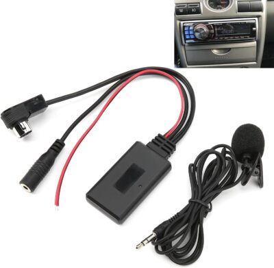 Bluetooth cda, Bluetooth 5.0 AUX Cable Adapter with Microph Handsfree Car Fit for Kit ABS DC12V - Image 8