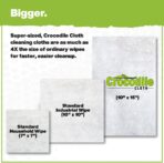Crocodile Cloth Auto Cleaning Wipes – 100 XL (15" x 10") Disposable Wipes for Car Engine Degreasing, Body Detailing & Tire Cleaning – Cuts Grease, Oil, Adhesives on Hands, Tools, Parts & More - Image 4