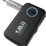 1Mii Bluetooth 5.3 Music Receiver for Car/Home Stereo, Aux Bluetooth Adapter for Car with Volume Control Supports Hands Free Calls, 16H Battery Life