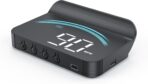 M11 Heads up Display Windshield Projector, OBD2/GPS Speedometer MPH with Speed, 3.5 inch CAR HUD Overspeed Warning, Display Water Temperature, Display distance