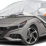 Kayme 6 Layers Car Cover Custom Fit for Hyundai Elantra (2006-2025) Waterproof All Weather for Automobiles, Outdoor Full Cover Rain Sun UV Protection.Silver