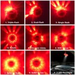 USB Rechargeable LED Road Flares Emergency Lights-Roadside Warning Car Safety Beacon Flashing Disc Flare Kit with Magnetic Base for Vehicles & Boat | 3 Beacon Disc Pack - Image 4