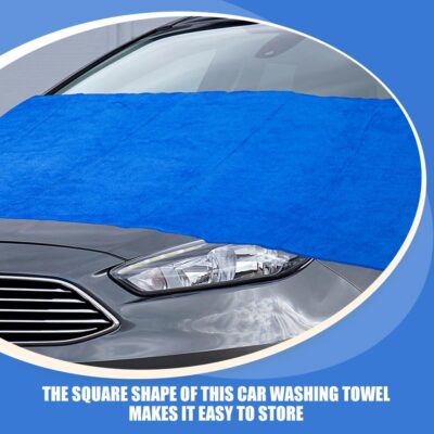 SECFOU Extra Large Absorbent Car Towel 160x60cm Thick Microfiber Car Drying Towel and Cleaning 400g Heavy-Duty - Image 4