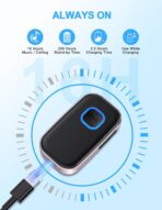 COMSOON Bluetooth AUX Adapter for Car, Noise Reduction Bluetooth Receiver for Music/Hands-Free Calls, Wireless Audio Receiver for Home Stereo/Speaker, 16H Battery Life/Dual Connect (Black+Pink) - Image 6