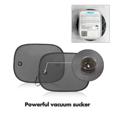 Car Shade for Window Interior Screen Double-Layer Mesh Sun Block, Protect Baby from Sunlight, UV Rays (2 Pcs) - Image 2