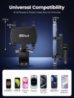 Car Phone Holder for Dashboard Cell Phone Mount for Car 360 Degree Rotation Clip Design Compatible with All Cell Smart Phones. - Image 4