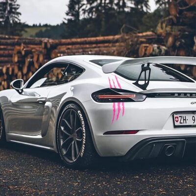 YGMONER Claw Mark Car Decals, 16 Inch Car Headlight Stickers, Monster Claw Scratch Sticker for Dodge Challenger Charger, Pack of 2 (Pink) - Image 2