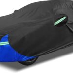 X AUTOHAUX 3L Car Cover Waterproof Snowproof All Weather for Car Outdoor Full Car Cover Rain Sun Protection Universal Fit for Sedan 178"-185"