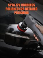 Cordless Mini Polisher, SPTA 12V Cordless Polisher for Detailed Polishing, Cordless Car Buffer Polisher, RO&DA Buffer Polisher with Mini Polishing Pads and Wool Pads for Polishing, Sanding, Cleaning - Image 9