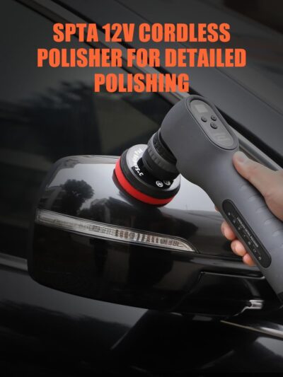 Cordless Mini Polisher, SPTA 12V Cordless Polisher for Detailed Polishing, Cordless Car Buffer Polisher, RO&DA Buffer Polisher with Mini Polishing Pads and Wool Pads for Polishing, Sanding, Cleaning - Image 9