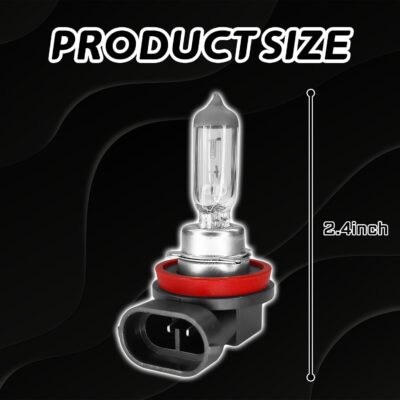 2PCS H11/H8 Headlight Bulb High and Low Beam Halogen Headlight Bulbs Restoration Kit, 12V 55W LED Fog Light Bulb Multi-Purpose Lamp Quartz Headlamp Driving Light Bulb Standard Replacement - Image 2