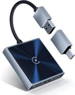 Wireless CarPlay Adapter for iPhone, Super mini Compact 2-in-1 Dongle for Apple iOS 10+, Convert Wired to Wireless CarPlay, Instant Connectivity, Fit for Cars from 2016 with Built-in CarPlay