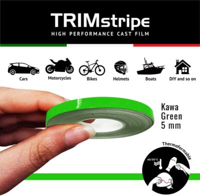 4R Quattroerre.it 10472 Trim Stripes Adhesive Strips for Cars, Kawa Green, 5 mm x 10 mt - Image 2