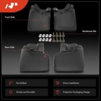 A-Premium Mud Flaps for Toyota Tacoma 2016-2023, No Drilling Required Splash Guards with Hardware Accessories, 4 Pack Front and Rear Mud Guards (Doesn't Fit SR Model) - Image 3