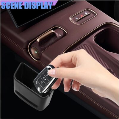 Car Front Seat Organizer, Multifunctional Self-Adhesive Car Dashboard Cell Phone Holder, Universal Vehicle Interior Storage Box Accessories for Keys, Cards, Coins, Sunglasses (2PCS) - Image 5