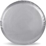 Spare Tire Cover, Silver Wheel Cover PVC Leather Waterproof Dust-Proof Universal Fit for Jeep Trailer RV SUV Camper Vehicle (14 Inch) - Image 2
