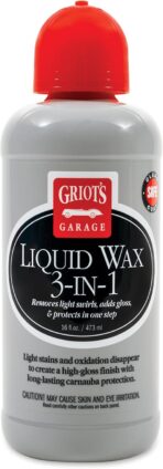 Griots Garage Liquid Wax 3-In-1 for Car Polishing and Detailing, High Gloss Shine and Carnauba-Based Protection for Auto Paint, 11013, 16oz
