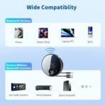eppfun Bluetooth FM Transmitter for Car, AUX Adapter, Bluetooth Receiver for Car Music/Hands-Free Calls/Stereo Audio - Image 4