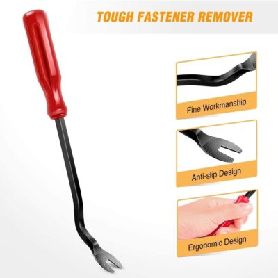 GOOACC 5 PCS Nylon Auto Trim Removal Tool Kit No-Scratch Removal Tool Kit for Car Panel & Audio Dashboard Dismantle Red - Image 4