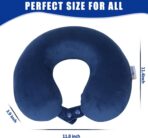 SAIREIDER Neck Pillows for Travel-Head Neck Support Travel Pillow for Traveling, Car, Home, Office Adjustable(Navy Blue) - Image 6
