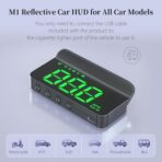 Heads Up Display for Cars,Windshield Speedometer Projector M1Green ,Digital GPS Speedometer with Speed,Driving Direction,Overspeed Alarm Fatigued Driving,GPS Mode for All Vehicles - Image 5