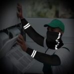 SATINIOR 3 Pcs Sun Hard Hat Neck Protection High Visibility Full Brim Mesh Sun Protection Bandana Headband Arm Sleeves with Reflective Strap for Construction Helmet Hard Hat(Black) - Image 6