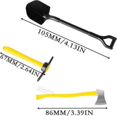 RC Crawler Accessories Roof Simulation Decoration Luggage Bag/Fire Extinguisher/Oil Drum/Recovery Board/Toolbox/Shovel/Hoe/Axe for 1/10 Trx4 Trx6 SCX10 Red cat (Style B) - Image 5