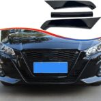 Front Grill Cover Trim,MUXEE For Nissan Altima 2019 2020 2021 2022，3PCS Grille Chrome Delete Vinyl Overlay Trim Accessories -Bright Black