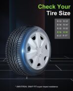 SCITOO 4-Pack Premium 16 Inch Hubcaps Set Wheel Rim Cover OEM Style Easy Snap On Car Truck SUV Silver HubCap(Full Set of 4) - Image 5