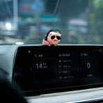 YGMONER LULU the Car Monitor Pig Decor - Cute Lucky Piggy Dashboard Companion for Car & Desktop Decorations (Pilot Piggy) - Image 3