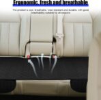 Car Back Seat Cover, Anti-Slip Long Vehicle Rear Bench Protectors with Storage Pocket, Breathable Comfortable Auto Interior Seating Bottom Protection Accessories, Universal Fit (Black) - Image 4