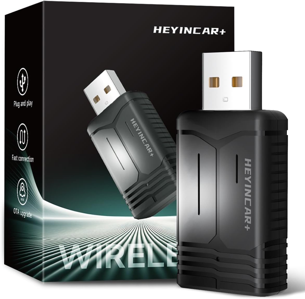 61Ddwe9fRLL._AC_SL1500_.jpg H-Air Wireless CarPlay & Android Auto Adapter, 2026 Upgrade, Plug & Play USB Dongle, Convert Wired CarPlay Auto to Wireless, No Latency, Fast Connection, for Apple iPhone & Android Phones - Image 1