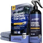 Premium Ceramic Coating for Cars with UV Protection (16 oz) – Extremely Hydrophobic & Slick Car Wax Spray, Long-Lasting, Quick & Easy Application, Maximum Gloss & Shine.