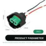 H11 H8 881 Female Adapters Wiring Harness Sockets, 4-Inch Wire Pigtails for Fog Lights Retrofit, Fog Light Socket Modification Connector, Universal for Most Cars (Black) - Image 2