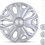 Nilight Wheel Cover Hubcaps 16 Inch for Ford Transit 150 250 350 350HD 2015 16 17 18 19 20 21 22 23 24 2025 Steel Wheel with 5 Lug 16 Hub Caps Set of 4 Rim Protector Wheel Covers Replacement, Silver