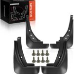 A-Premium Set of 4PCS Mud Flaps Splash Guards Mudguards Mudflaps Compatible with Audi A4, 2020-2021, Sedan, with Hardware Kits Accessories, Black, Front and Rear(Driver & Passenger Sides)