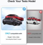 Wigoo Tesla New Model Y Accessories Windshield Sunshade [OEM Design, 100% Sun Blockage] Foldable Heat Insulation Sunshade with Storage Bag, for Model Y 2020~2026 (Juniper), Silver Coating - Image 7