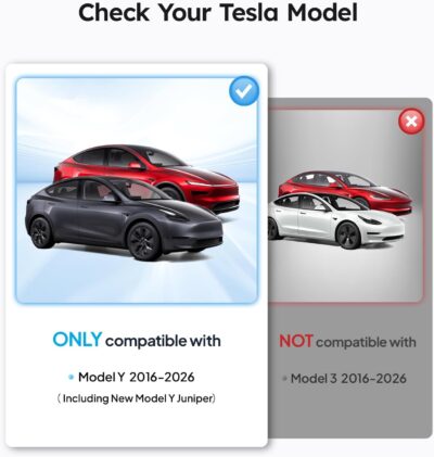 Wigoo Tesla New Model Y Accessories Windshield Sunshade [OEM Design, 100% Sun Blockage] Foldable Heat Insulation Sunshade with Storage Bag, for Model Y 2020~2026 (Juniper), Silver Coating - Image 7