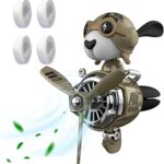 Pilot Car Air Freshener, Cute Dog Car Vent Clip Air Freshener Automotive Air Outlet Fan Diffuser, Automotive Interiors Vent Decoration (Shake Head Style - Dog)