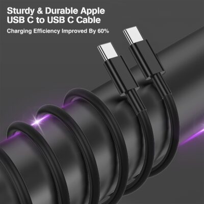 for iPhone 17 16 15 Car Charger Fast Charging, 40W Dual Port USB C Car Charger with 2Pack USB C Cable 3ft,Type C Car Adapter for iPhone 17 Air/ 17 16 15 Pro/Pro Max,iPad Pro,iPad Air 5/4/Mini-Black - Image 4